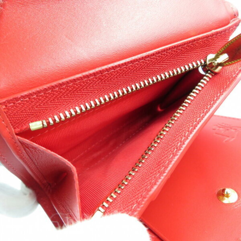 Christian Louboutin Eliza Compact Wallet leather blue red tri fold - Picture 6 of 8